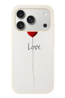 Le Balvo iPhone 17 Pro Uyumlu Love Aşk Baskılı Silikon Kılıf