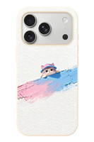 Le Balvo iPhone 17 Pro Uyumlu Pembe Mavi Kedi Baskılı Silikon Kılıf