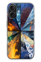 Le Balvo iPhone 17 Uyumlu Mevsim Geçişleri Baskılı Silikon Kılıf