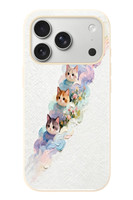 Le Balvo iPhone 17 Pro Uyumlu Yağlı Boya Kediler Baskılı Silikon Kılıf