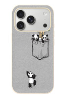 Le Balvo iPhone 17 Pro Uyumlu Cepli Panda Baskılı Silikon Kılıf