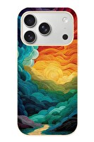 Le Balvo iPhone 17 Pro Uyumlu Gün Doğumu ve Batımı Baskılı Silikon Kılıf
