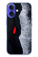 Le Balvo iPhone 16 Uyumlu Kırmızı Tekne Yalnız Baskılı Silikon Kılıf