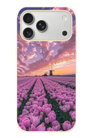 Le Balvo iPhone 17 Pro Max Uyumlu Lale Bahçesi Baskılı Silikon Kılıf