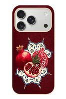 Le Balvo iPhone 17 Pro Uyumlu Nar Retro Baskılı Silikon Kılıf