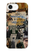 Le Balvo iPhone 16e Uyumlu Ben Atatürk Kızıyım Baskılı Silikon Kılıf