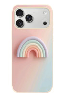 Le Balvo iPhone 17 Pro Max Uyumlu Gökkuşağı Pastel Baskılı Silikon Kılıf