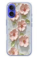 Le Balvo iPhone 16 Uyumlu Gül Kurusu Baskılı Silikon Kılıf