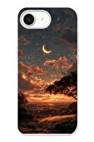 Le Balvo iPhone 16e Uyumlu Ay Gecesi Baskılı Silikon Kılıf