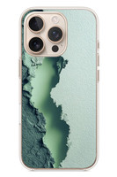 Le Balvo iPhone 16 Pro Uyumlu Koyu Yeşil İzler Baskılı Silikon Kılıf
