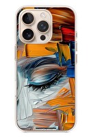 Le Balvo iPhone 16 Pro Uyumlu Göz Boyama Fırçaları Baskılı Silikon Kılıf