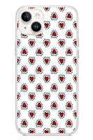 Le Balvo iPhone 14 Plus Uyumlu Kalp Çizgisi Baskılı Silikon Kılıf