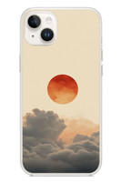 Le Balvo iPhone 14 Plus Uyumlu Bulut ve Güneş Baskılı Silikon Kılıf