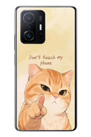 Le Balvo Xiaomi Mi 11 T-11 T Pro Uyumlu Dont Touch My Phone Baskılı Silikon Kılıf