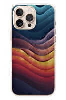 Le Balvo iPhone 16 Pro Max Uyumlu Noktalı Renkler Baskılı Silikon Kılıf