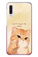 Le Balvo Samsung Galaxy A50 Uyumlu Dont Touch My Phone Baskılı Silikon Kılıf