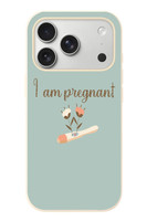 Le Balvo iPhone 17 Pro Uyumlu I'm Pregnant Baskılı Silikon Kılıf