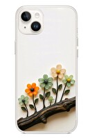 Le Balvo iPhone 14 Plus Uyumlu Dalda Açan Çiçekler Baskılı Silikon Kılıf