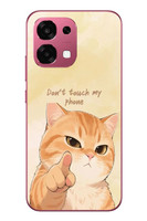 Le Balvo Oppo A6 PRO Uyumlu Dont Touch My Phone Baskılı Silikon Kılıf