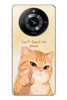 Le Balvo Realme 11 Pro Uyumlu Dont Touch My Phone Baskılı Silikon Kılıf