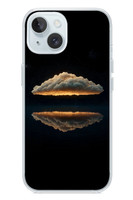 Le Balvo iPhone 15 Uyumlu Bulut Yansıması Baskılı Silikon Kılıf