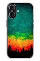 Le Balvo iPhone 17 Uyumlu Orman Gecesi Renkli Baskılı Silikon Kılıf