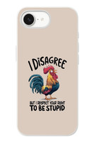 Le Balvo iPhone 16e Uyumlu I Disagree Baskılı Silikon Kılıf