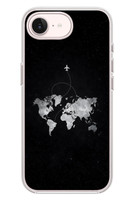 Le Balvo iPhone 17e Uyumlu Dünya Haritası Uçuş Baskılı Silikon Kılıf