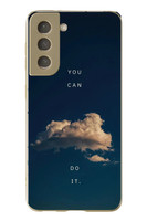 Le Balvo Samsung Galaxy S21 FE Uyumlu You Can Do İt Baskılı Silikon Kılıf