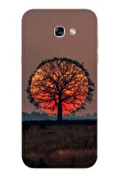 Le Balvo Samsung Galaxy A7 2017 Uyumlu Güneşe Denk Gelen Ağaç Baskılı Silikon Kılıf