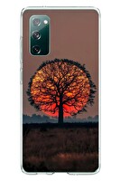 Le Balvo Samsung Galaxy S20 FE Uyumlu Güneşe Denk Gelen Ağaç Baskılı Silikon Kılıf