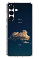 Le Balvo Samsung Galaxy S25 FE Uyumlu You Can Do İt Baskılı Silikon Kılıf