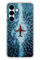 Le Balvo Samsung Galaxy S25 FE Uyumlu Kış Ortasında Uçak Baskılı Silikon Kılıf