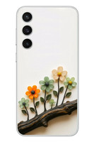 Le Balvo Samsung Galaxy S23 FE Uyumlu Dalda Açan Çiçekler Baskılı Silikon Kılıf
