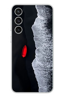 Le Balvo Samsung Galaxy S23 FE Uyumlu Kırmızı Tekne Yalnız Baskılı Silikon Kılıf