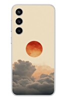 Le Balvo Samsung Galaxy S23 FE Uyumlu Bulut ve Güneş Baskılı Silikon Kılıf