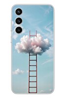 Le Balvo Samsung Galaxy S23 FE Uyumlu Buluta Çıkan Merdiven Baskılı Silikon Kılıf