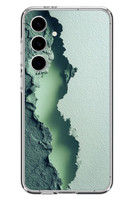 Le Balvo Samsung Galaxy S24 FE Uyumlu Koyu Yeşil İzler Baskılı Silikon Kılıf