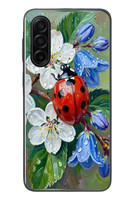 Le Balvo Samsung Galaxy A17 Uyumlu Uğur Böceği Yağlı Boya Baskılı Silikon Kılıf