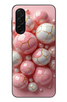 Le Balvo Samsung Galaxy A26 Uyumlu Pembe Beyaz Kırık Toplar Baskılı Silikon Kılıf
