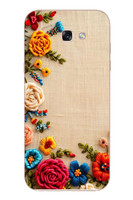 Le Balvo Samsung Galaxy A7 2017 Uyumlu İşlemeli İğne Oyası Baskılı Silikon Kılıf