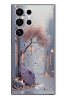 Le Balvo Samsung Galaxy S24 Ultra Uyumlu Mor Lamba Altı Baskılı Silikon Kılıf