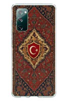 Le Balvo Samsung Galaxy S20 FE Uyumlu Türkiye Bayraklı Halı Baskılı Silikon Kılıf