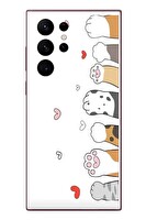 Le Balvo Samsung Galaxy S22 Ultra Uyumlu Kedi Harekatı Patileri Baskılı Silikon Kılıf