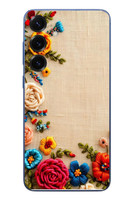 Le Balvo Samsung Galaxy S25 Plus Uyumlu İşlemeli İğne Oyası Baskılı Silikon Kılıf