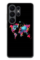 Le Balvo Samsung Galaxy S26 Ultra Uyumlu Dünya Renkli Haritası Baskılı Silikon Kılıf