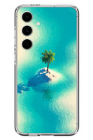 Le Balvo Samsung Galaxy S24 FE Uyumlu Adada Palmiye Baskılı Silikon Kılıf