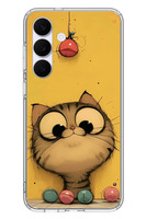 Le Balvo Samsung Galaxy S25 FE Uyumlu Kedi Çizgisi Baskılı Silikon Kılıf