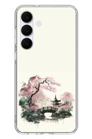 Le Balvo Samsung Galaxy S25 FE Uyumlu Japon Bahçesi Baskılı Silikon Kılıf