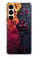 Le Balvo Samsung Galaxy S25 FE Uyumlu Yaprak Geçişkenliği Baskılı Silikon Kılıf